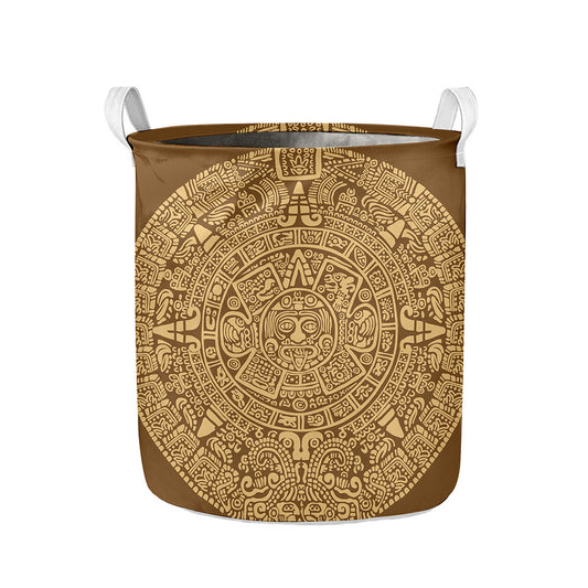 Mayan Calendar Print Collapsible Laundry Basket