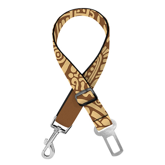 Mayan Calendar Print Dog Seat Belt