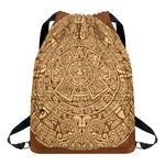 Mayan Calendar Print Drawstring Backpack
