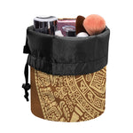 Mayan Calendar Print Drawstring Makeup Bag