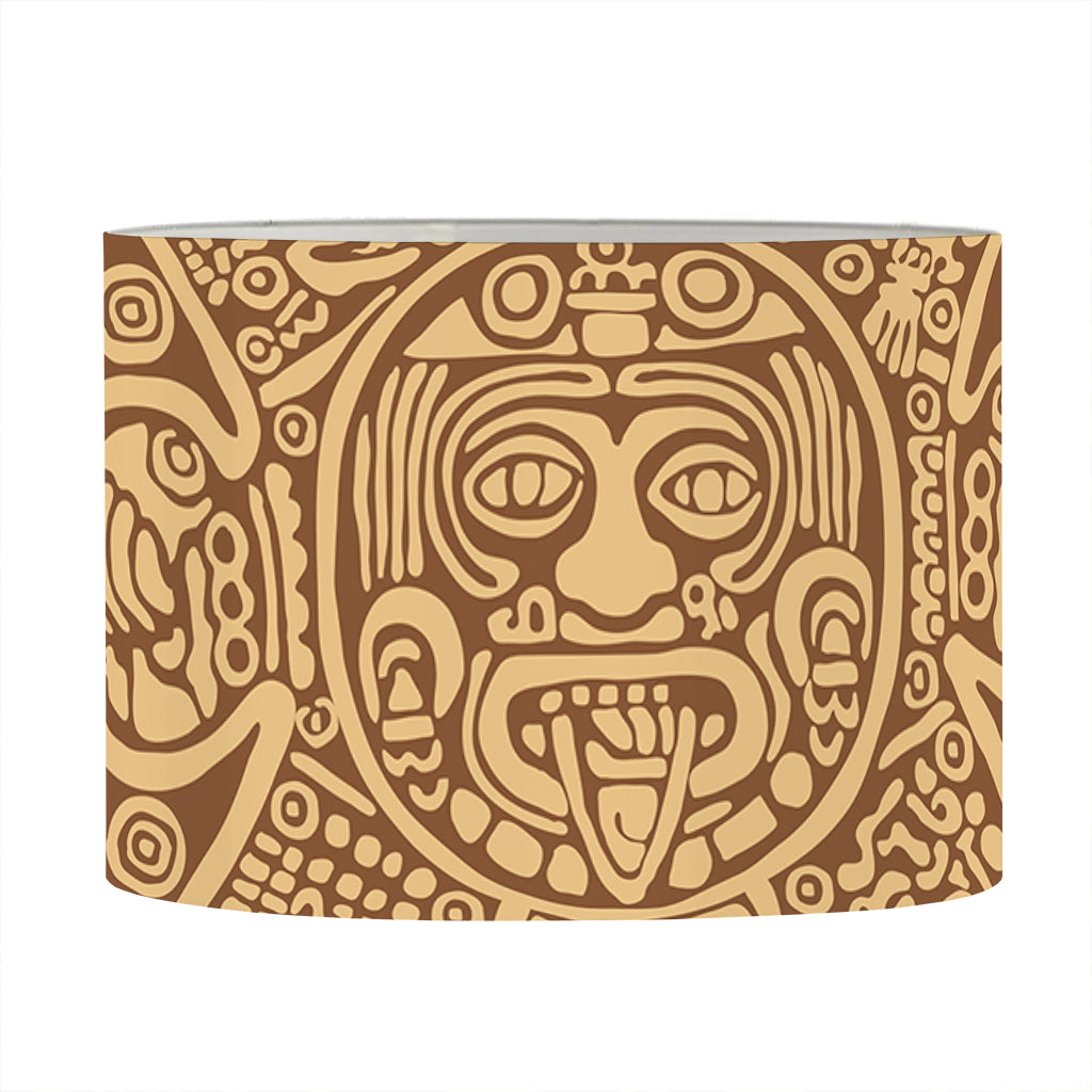 Mayan Calendar Print Drum Lamp Shade