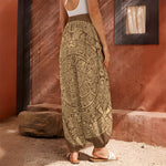 Mayan Calendar Print Harem Pants