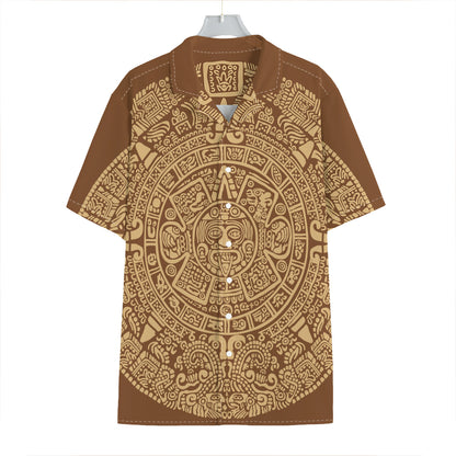 Mayan Calendar Print Hawaiian Shirt