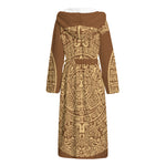 Mayan Calendar Print Hooded Bathrobe