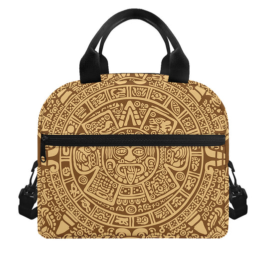 Mayan Calendar Print Insulated Lunch Bag
