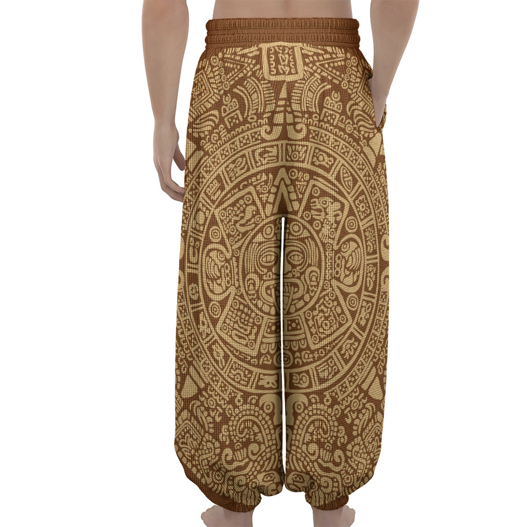 Mayan Calendar Print Lantern Pants