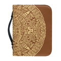 Mayan Calendar Print Leather Bible Cover