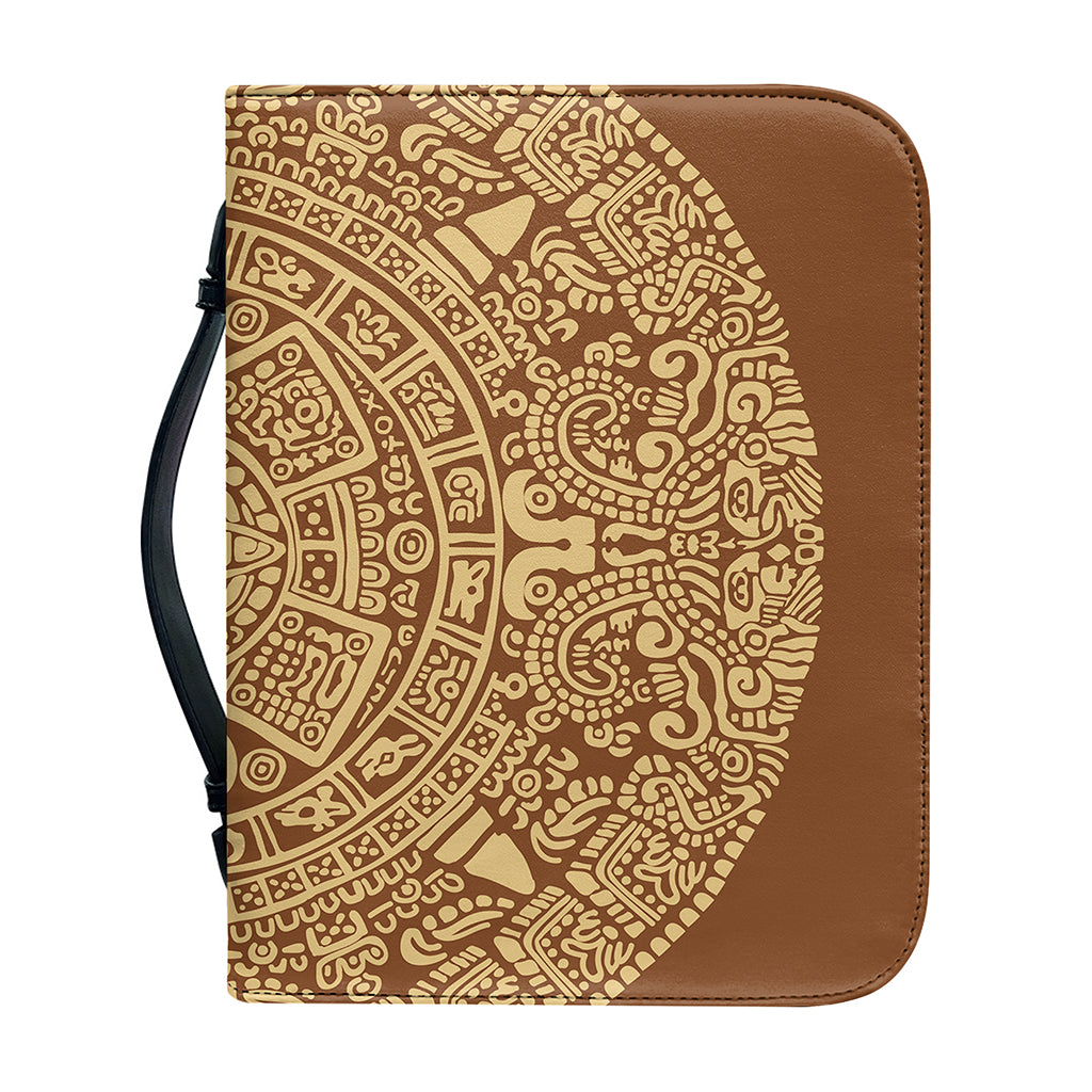 Mayan Calendar Print Leather Bible Cover
