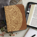 Mayan Calendar Print Leather Bible Cover