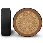 Mayan Calendar Print Leather Spare Tire Cover