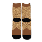 Mayan Calendar Print Long Socks