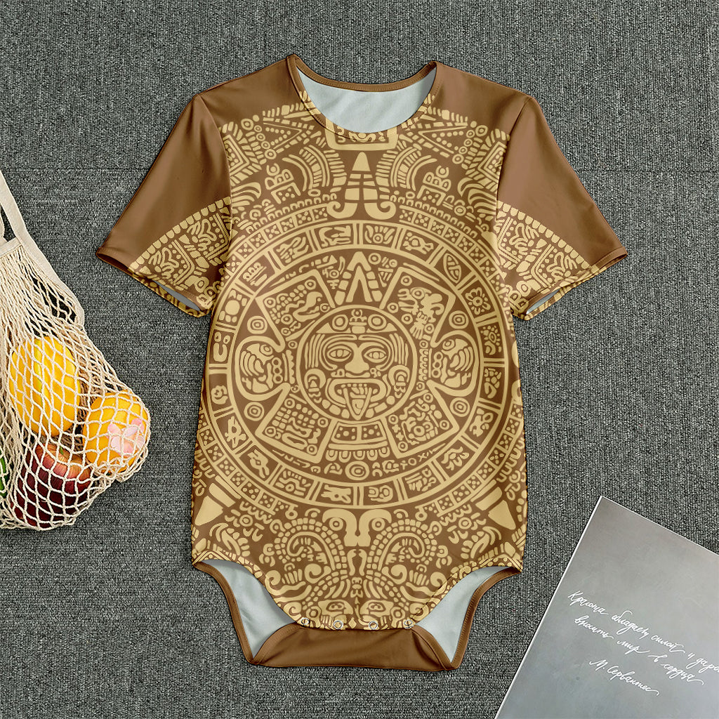 Mayan Calendar Print Men's Bodysuit