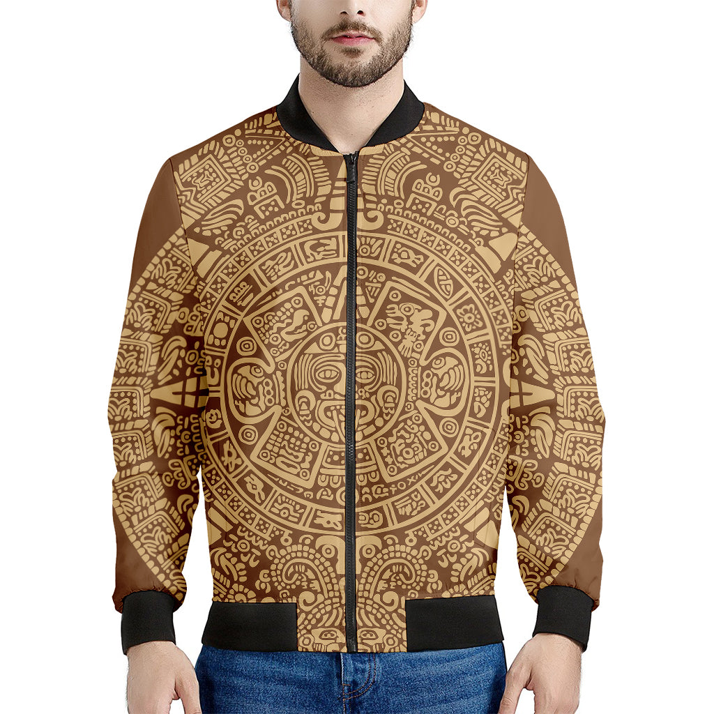 Mayan Calendar Print Men's Bomber Jacket