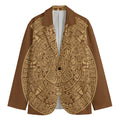 Mayan Calendar Print Men's Cotton Blazer