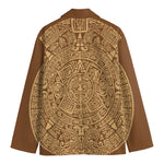 Mayan Calendar Print Men's Cotton Blazer