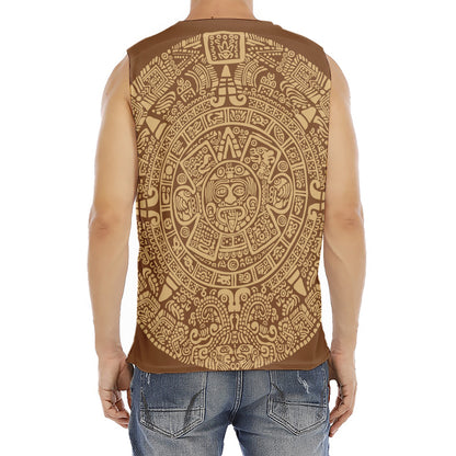 Mayan Calendar Print Men's Fitness Tank Top