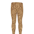 Mayan Calendar Print Men's Leggings