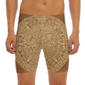 Mayan Calendar Print Men's Long Boxer Briefs