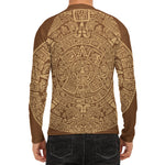 Mayan Calendar Print Men's Long Sleeve Rash Guard