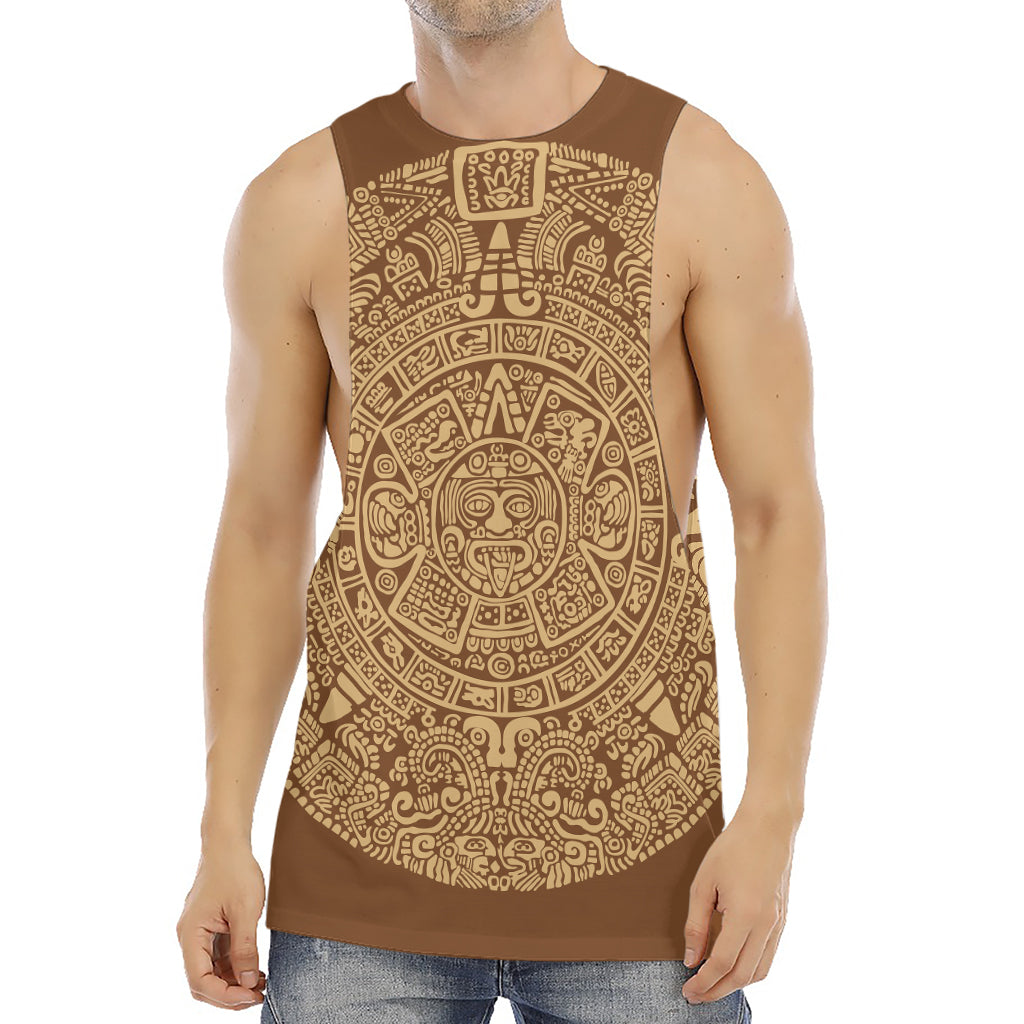 Mayan Calendar Print Men's Muscle Tank Top