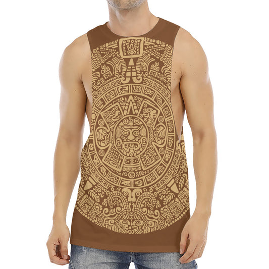 Mayan Calendar Print Men's Muscle Tank Top