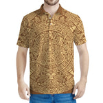 Mayan Calendar Print Men's Polo Shirt