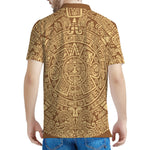 Mayan Calendar Print Men's Polo Shirt