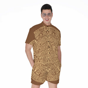 Mayan Calendar Print Men's Rompers