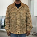 Mayan Calendar Print Men's Shirt Jacket