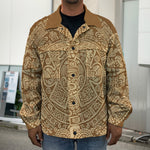 Mayan Calendar Print Men's Shirt Jacket