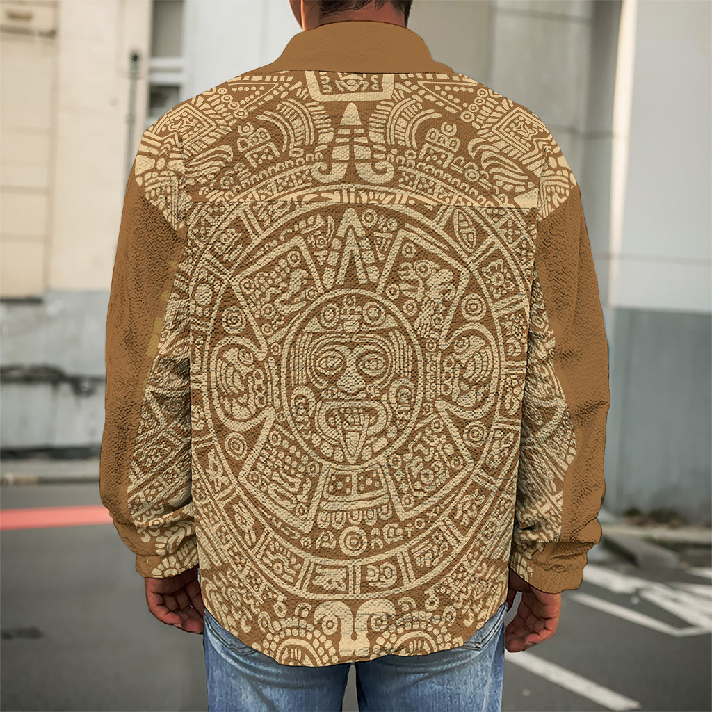 Mayan Calendar Print Men's Shirt Jacket