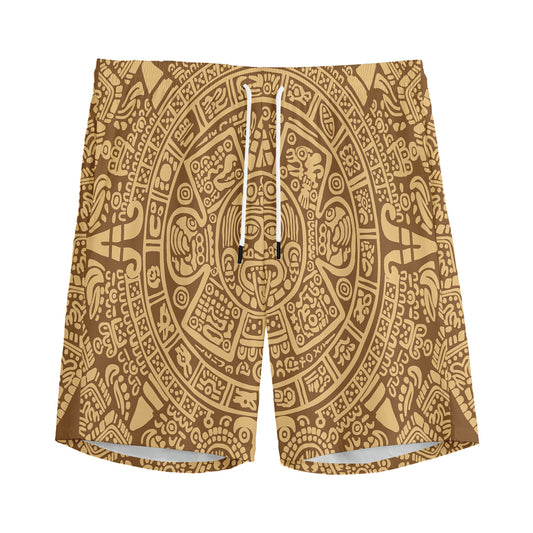 Mayan Calendar Print Men's Sports Shorts