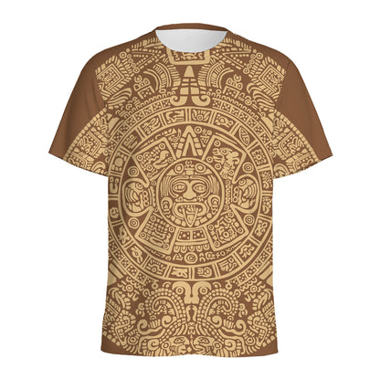 Mayan Calendar Print Men's Sports T-Shirt