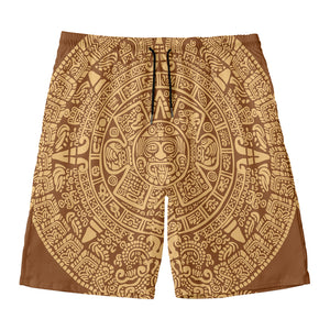 Mayan Calendar Print Men's Swim Trunks