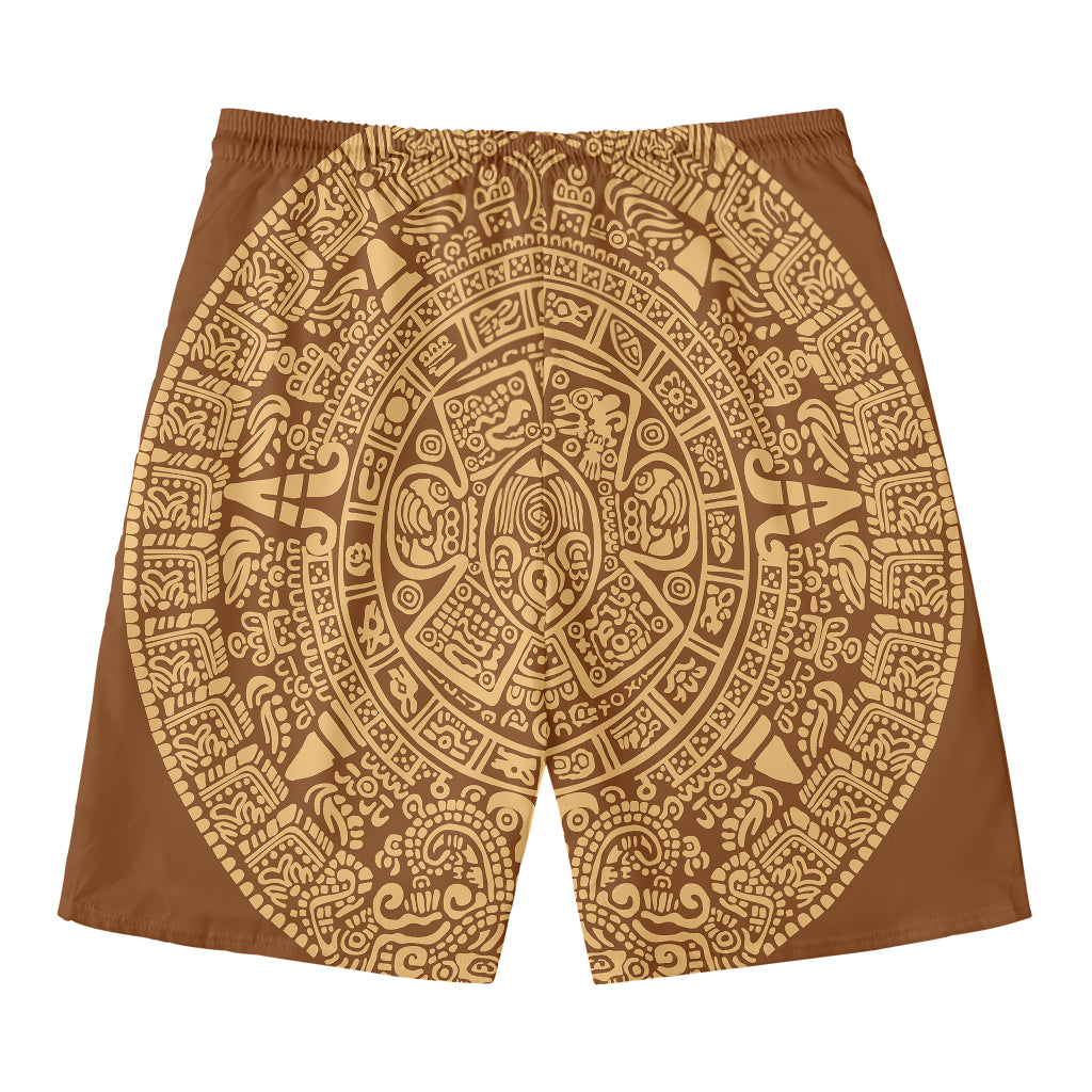 Mayan Calendar Print Men's Swim Trunks