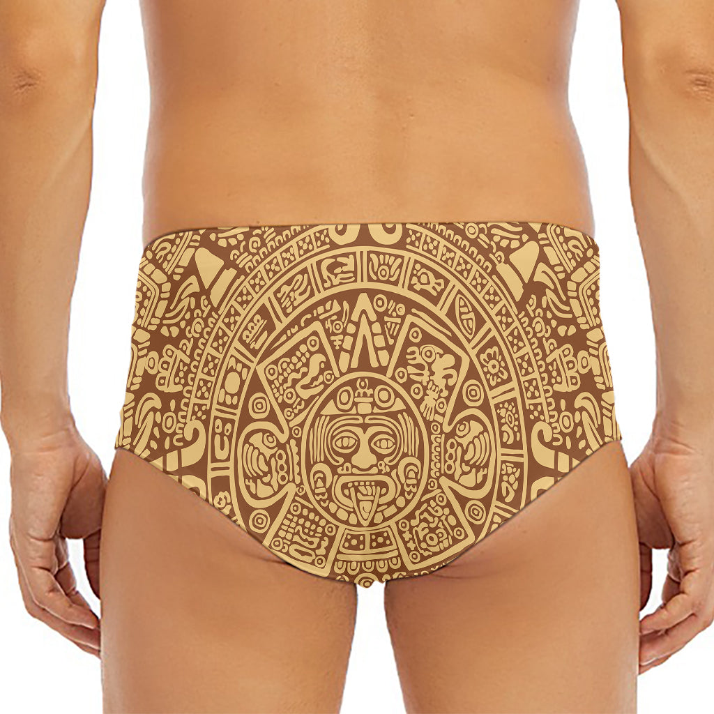 Mayan Calendar Print Men's Triangle Swim Briefs