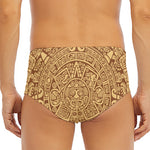 Mayan Calendar Print Men's Triangle Swim Briefs
