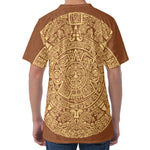 Mayan Calendar Print Men's Velvet T-Shirt