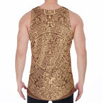 Mayan Calendar Print Men's Velvet Tank Top