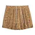 Mayan Calendar Print Mesh Shorts