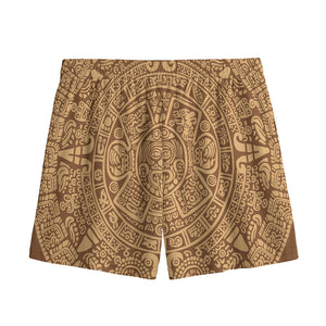 Mayan Calendar Print Mesh Shorts