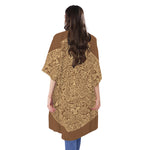 Mayan Calendar Print Open Front Beach Cover Up