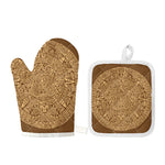 Mayan Calendar Print Oven Mitt And Pot Holder Set