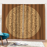 Mayan Calendar Print Pencil Pleat Curtains