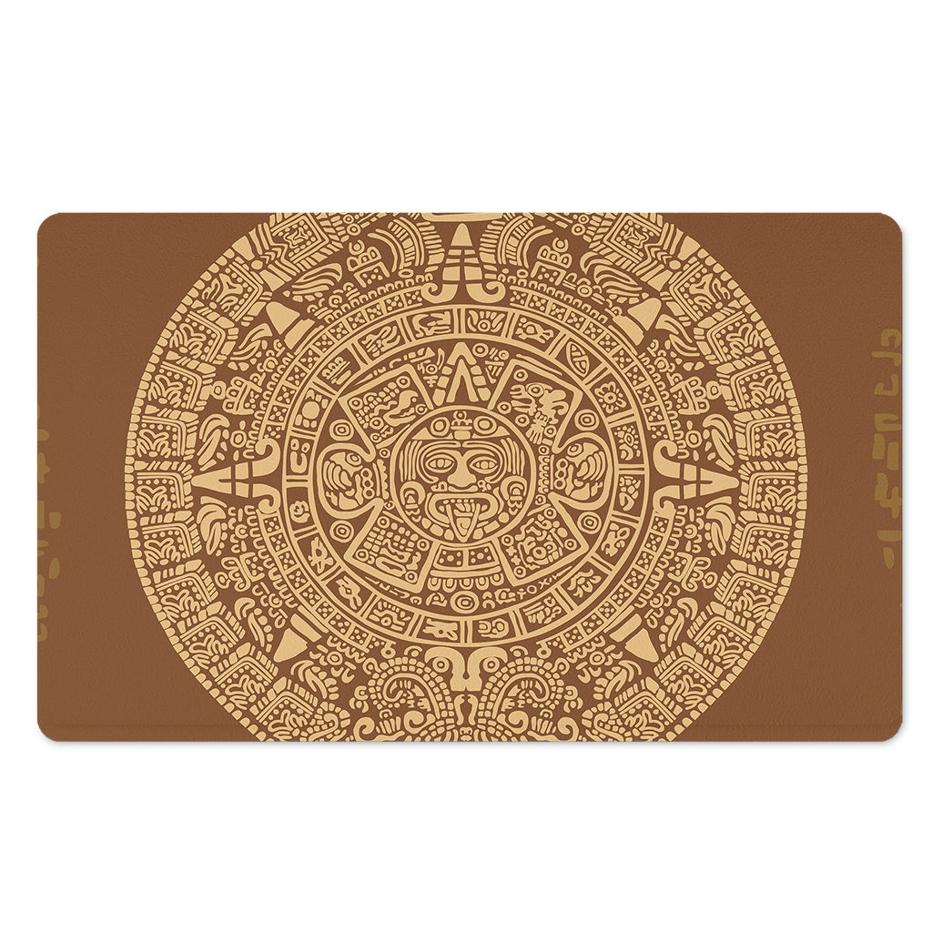 Mayan Calendar Print Polyester Doormat