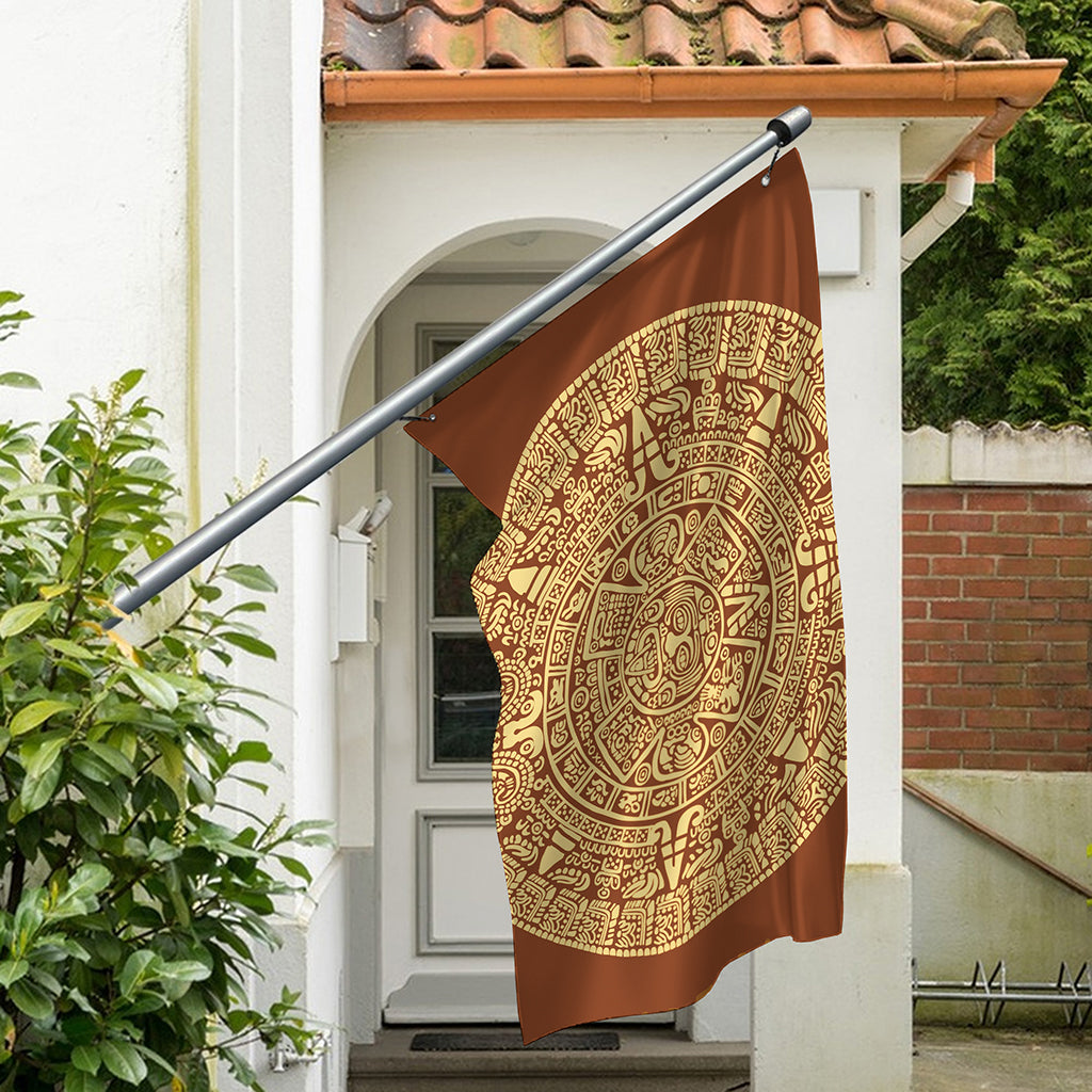 Mayan Calendar Print Polyester Flag