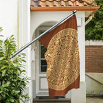 Mayan Calendar Print Polyester Flag