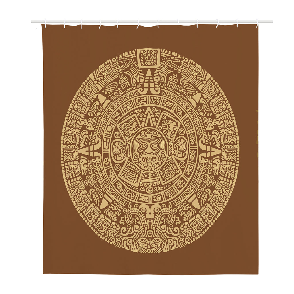 Mayan Calendar Print Polyester Shower Curtain