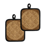 Mayan Calendar Print Pot Holders