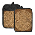 Mayan Calendar Print Pot Holders With Pocket